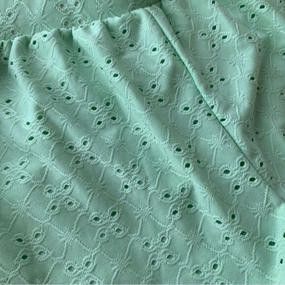 Mikey & Joey Eyelet Lace Lined Shorts Green Size Small - Picture 3 of 5